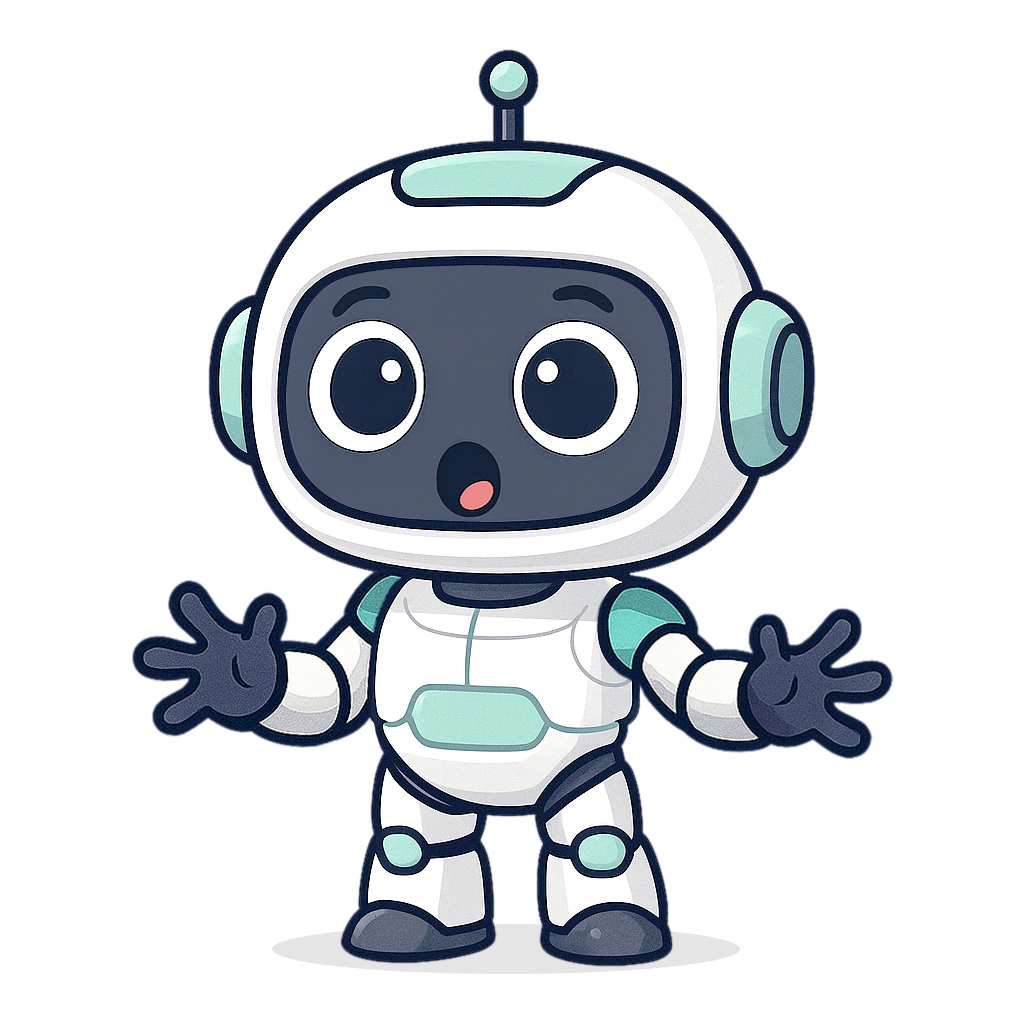 Coworky maskot s překvapeným výrazem