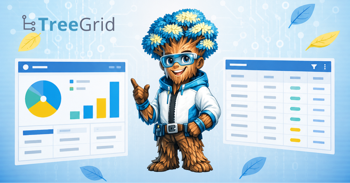 TreeGrid banner s maskotem
